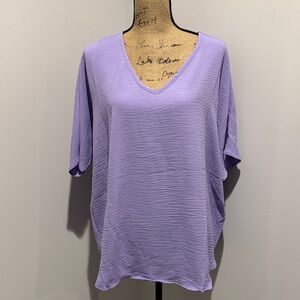 NWT Zenana Outfitters Lavender V-Neck Relaxed Tunic